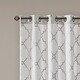 preview thumbnail 79 of 80, Madison Park Westmont Fretwork Print Grommet Top Window Curtain Panel