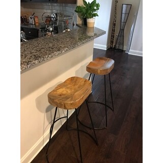 Carbon Loft Ewart Scooped Seat Stool (Set of 2) - N/A