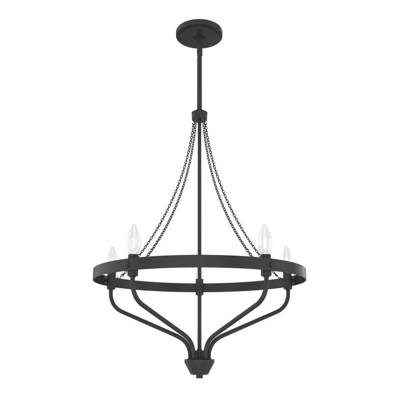 Hunter Merlin Geometric Metal Chandelier - Foyer, Dining Room, Living Room - Industrial, Contemporary