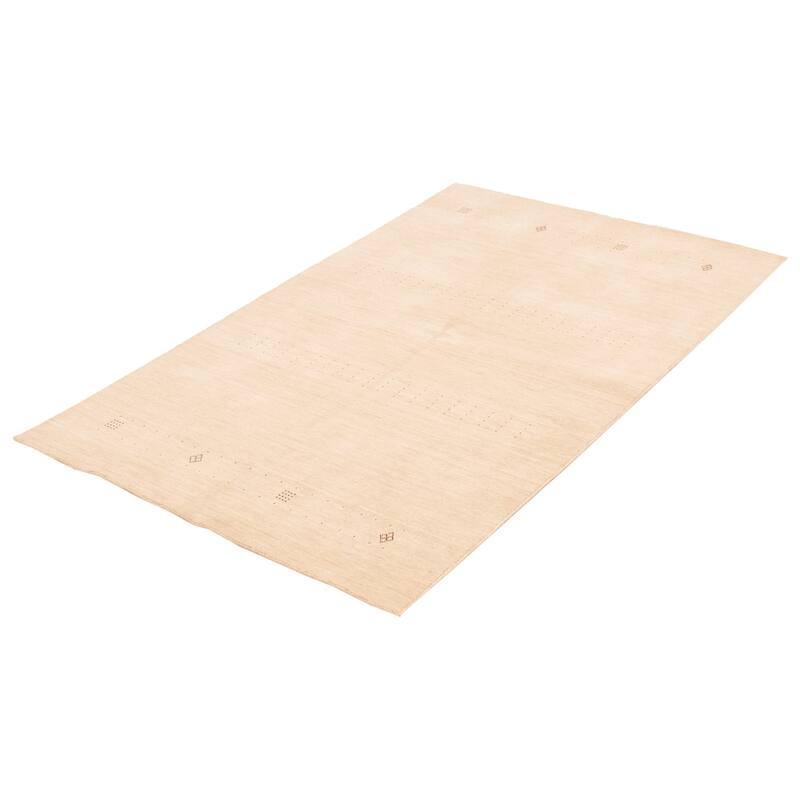 ECARPETGALLERY Hand Loomed Kashkuli Gabbeh Ivory Wool Rug - 5'1 x 8'0