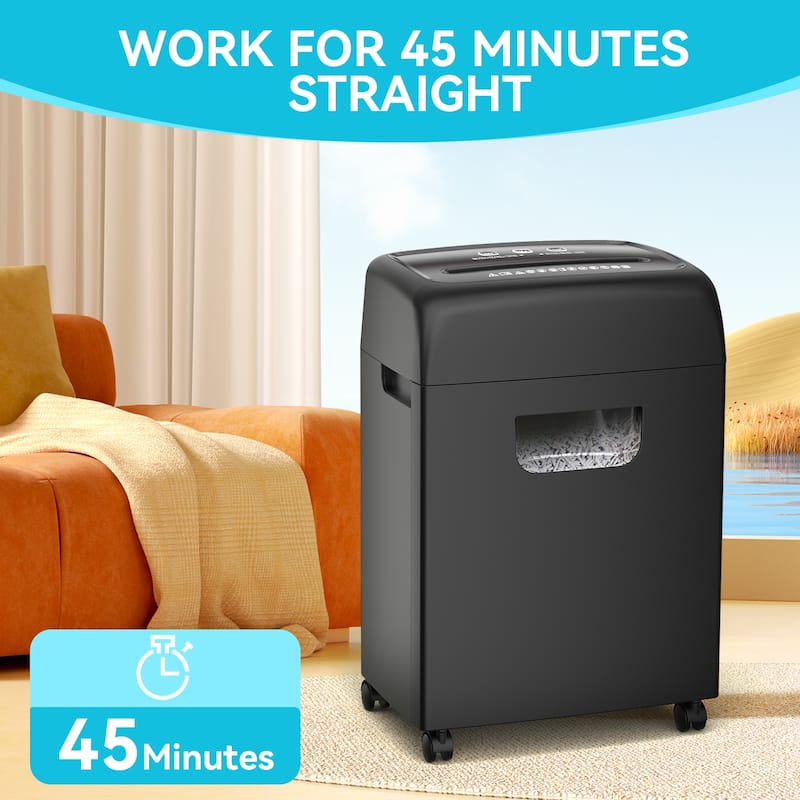 Paper Shredder 18 Sheet High Security Level P-4 Heavy Duty Paper Card Shredder - 13.78"L * 9.69"W * 20.43"H