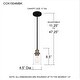 preview thumbnail 8 of 6, Cox 1-Light Matte Black Mini Pendant with Clear Glass Shade