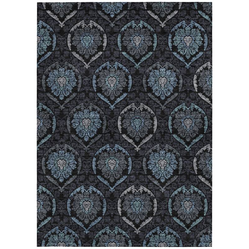 HomeRoots Medallion Transitional Rectangle Outdoor Rug