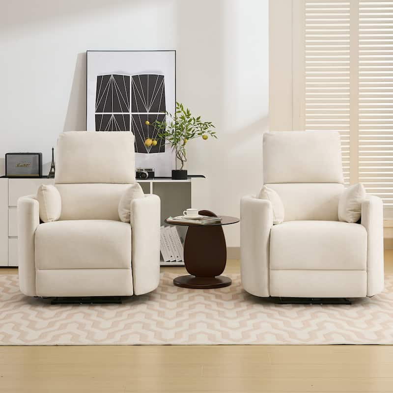 Chenille Power Recliner, 3-position Reclining Chair