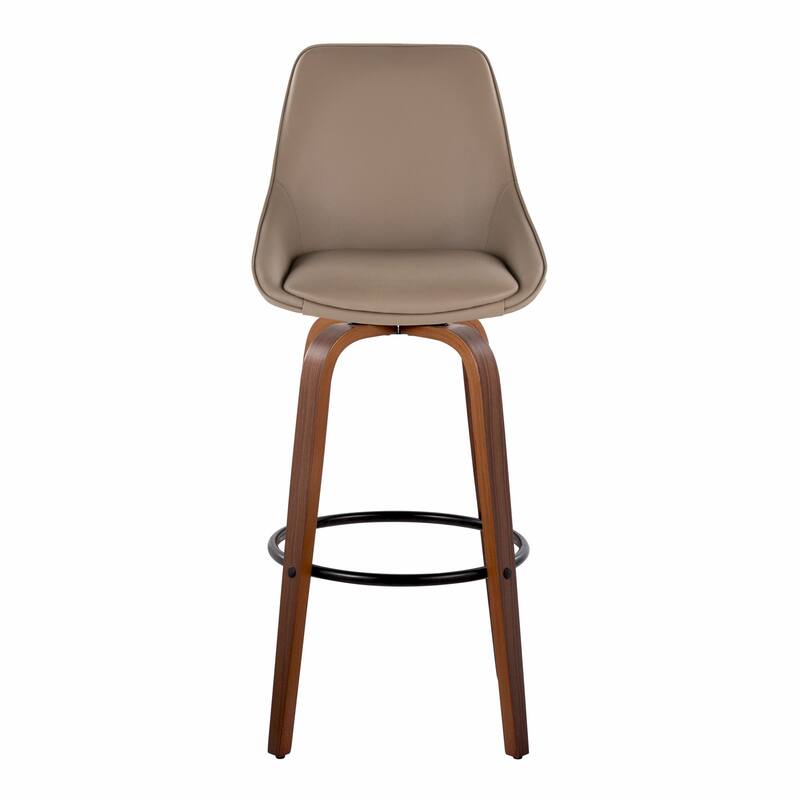 Carson Carrington Alba 30" Fixed-Height Bar Stool with Bent Wood Legs & Round Footrest (Set of 2)