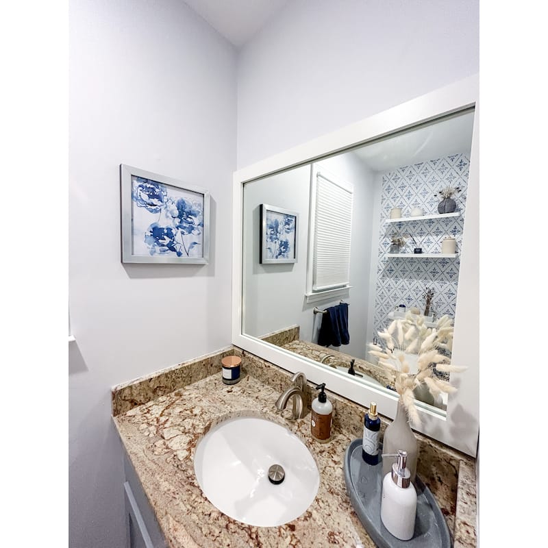Frame My Mirror White Framed Vanity Mirror, Meade Design