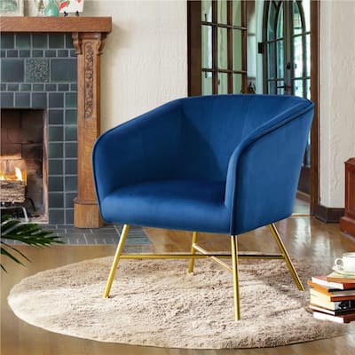 Yaheetech Velvet fabric Accent Chair Upholstered Dining Chair