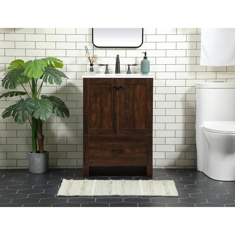 Fresco 18 - 30 Inch Single Bathroom Vanity - 24 Inches - Expresso