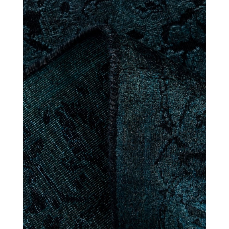 Fine Vibrance, One-of-a-Kind Hand-Knotted Area Rug - Black, 2' 6" x 19' 3" - 2' 6" x 19' 3"