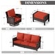 preview thumbnail 52 of 99, MAISON ARTS Extra-Large Patio Wicker Sofa Conversation Set with Coffee Table, Oversize Seat with 5.5'' Thick Padded Cushion