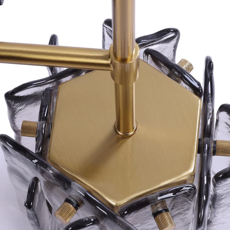 1-Light Modern Wall Sconce with Textured Glass Bathroom Vanity Light