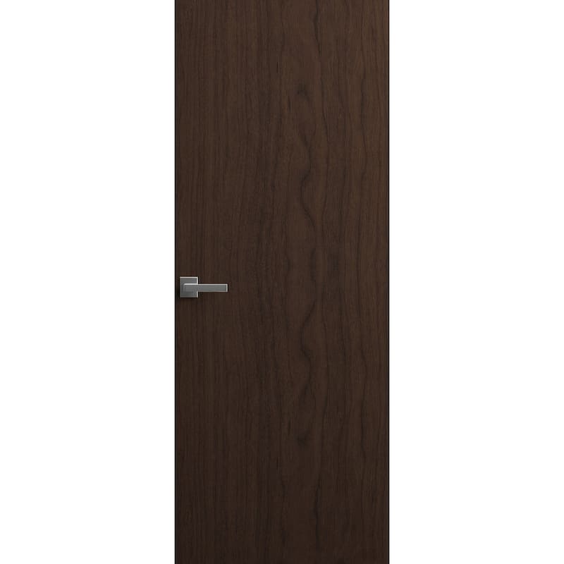 Solid Hidden Door with Handle Planum 0010 Noce - Silver - 32x80 Right-Hand/Inswing