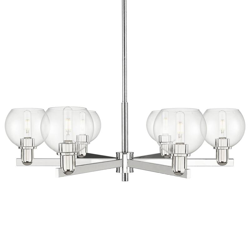 Innovations Lighting 716-6CR-10-36 Athens Chandelier Athens 6 Light - Polished Nickel / Clear