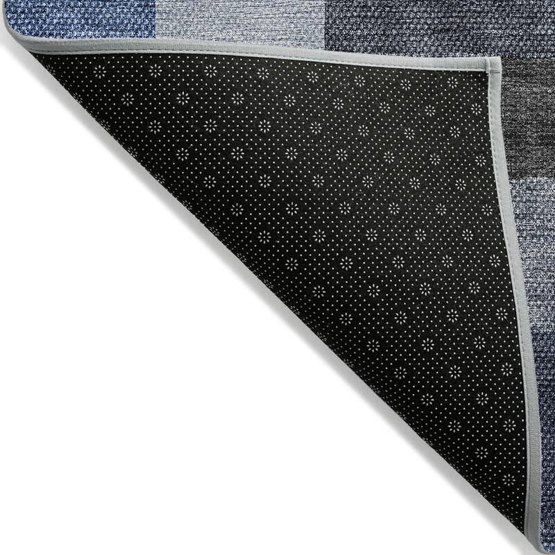 Machine Washable Indoor/ Outdoor Chantille Modern Blocks Rug