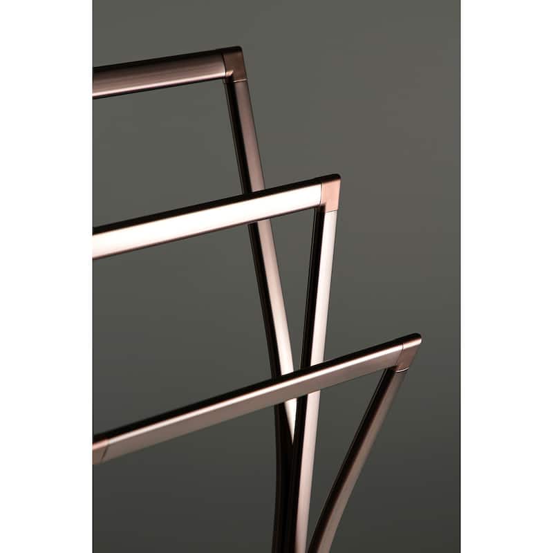Edenscape Freestanding Y-Style Towel Rack in Brushed Nickel