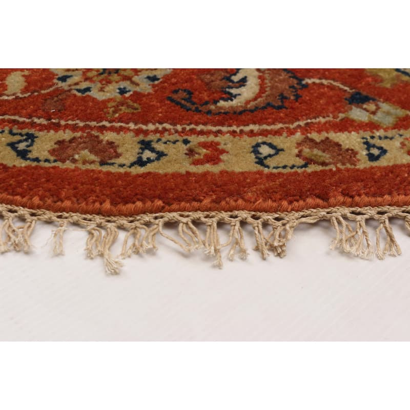 ECARPETGALLERY Hand-knotted Jules Sultane Dark Copper Wool Rug - 8'0 x 8'0