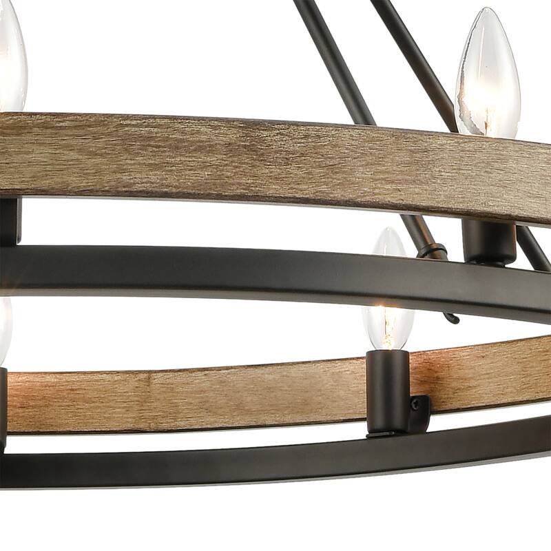 Ramsey 34" Wide 10-Light Chandelier - Matte Black