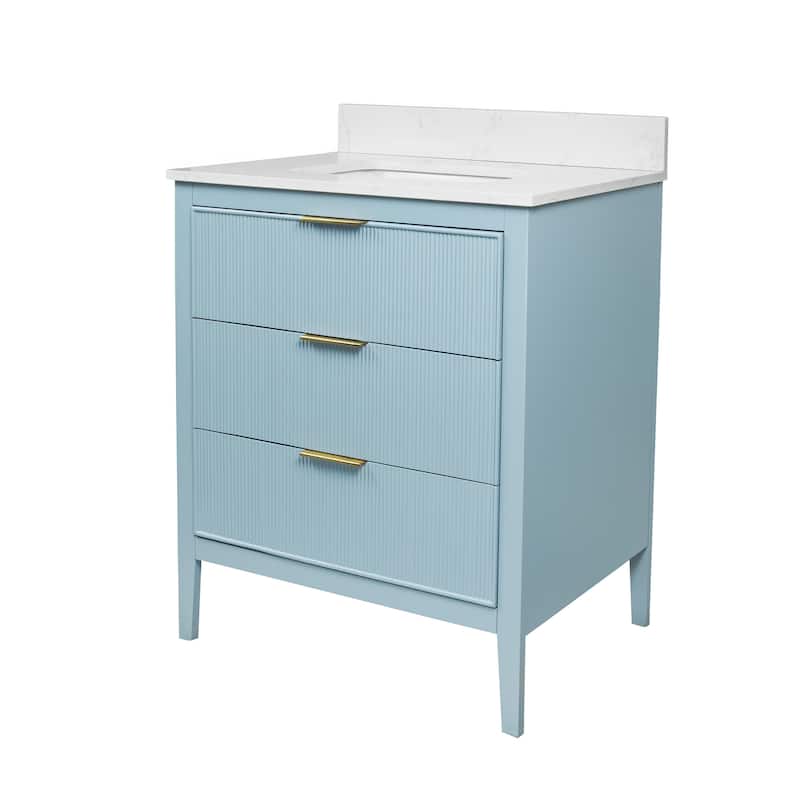 Evelyn 30-inch Vanity with Engineered Marble Top