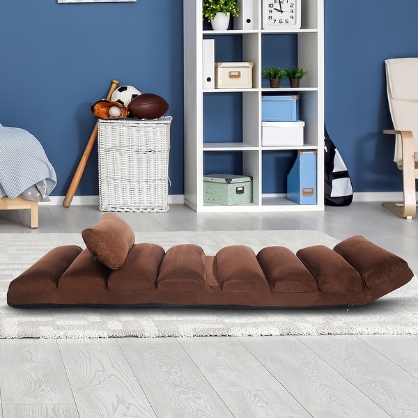 Costway Folding Lazy Sofa Chair Stylish Sofa Couch Beds Lounge