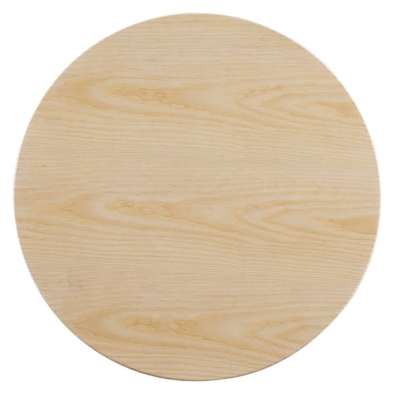 Modway Lippa Round Wood Grain 28" Dining Table, Gold Natural