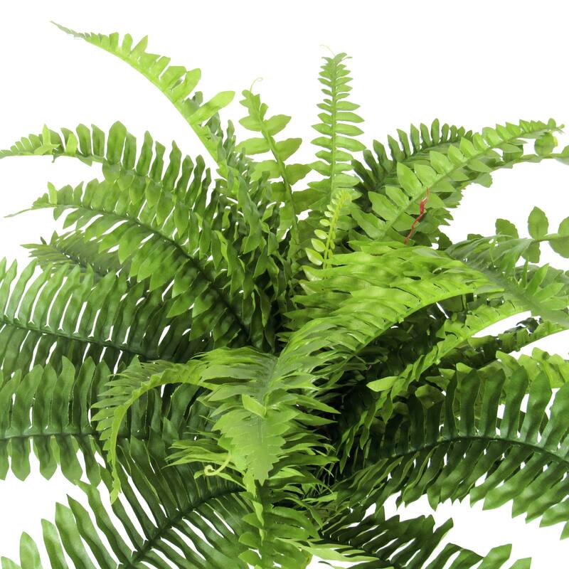Artificial Boston Fern Leaf Stem Plant Greenery Foliage Bush 20in - 20" L x 27" W x 27" DP