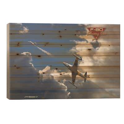 F-80 VS Mig Print On Wood by Larry Grossman - Multi-Color