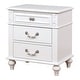 preview thumbnail 4 of 2, Marais Traditional White 3-Drawer Nightstand with USB Charger by Furniture of America