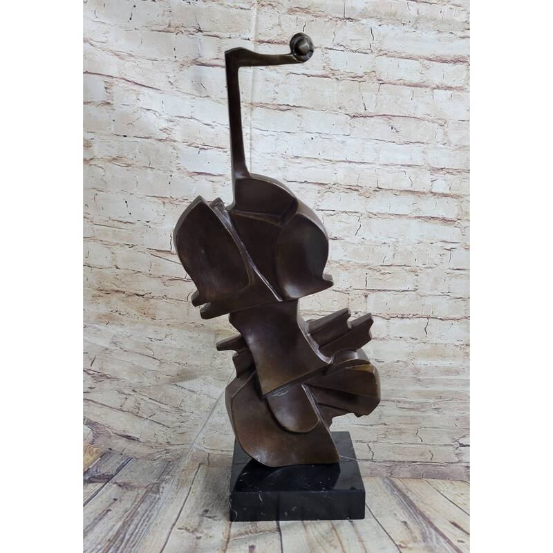 Cello Bronze Metal Sculpture Statue Figure Collectible Musician Musical Instrument Decor Dali