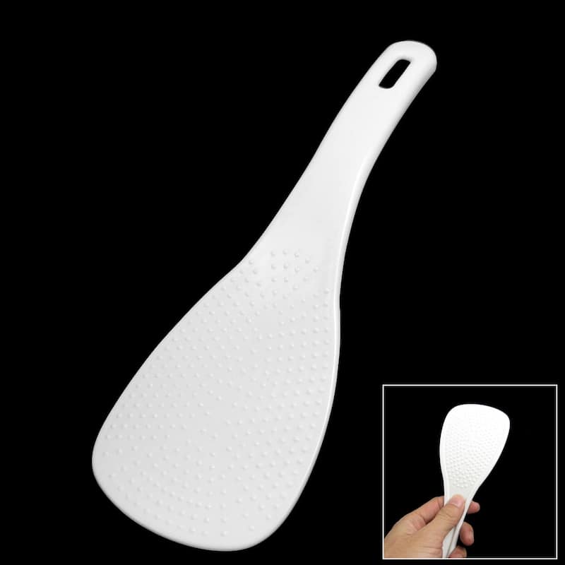 Kitchenware White Platsic Rice Paddle Scoop Spoon Ladle 7.5"