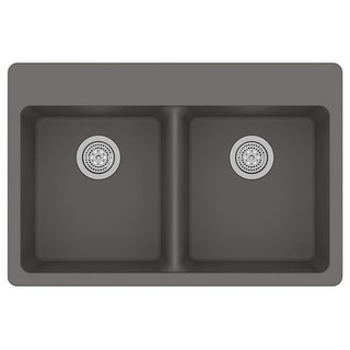 Winpro Granite Quartz Double Bowl Dual Mount Sink