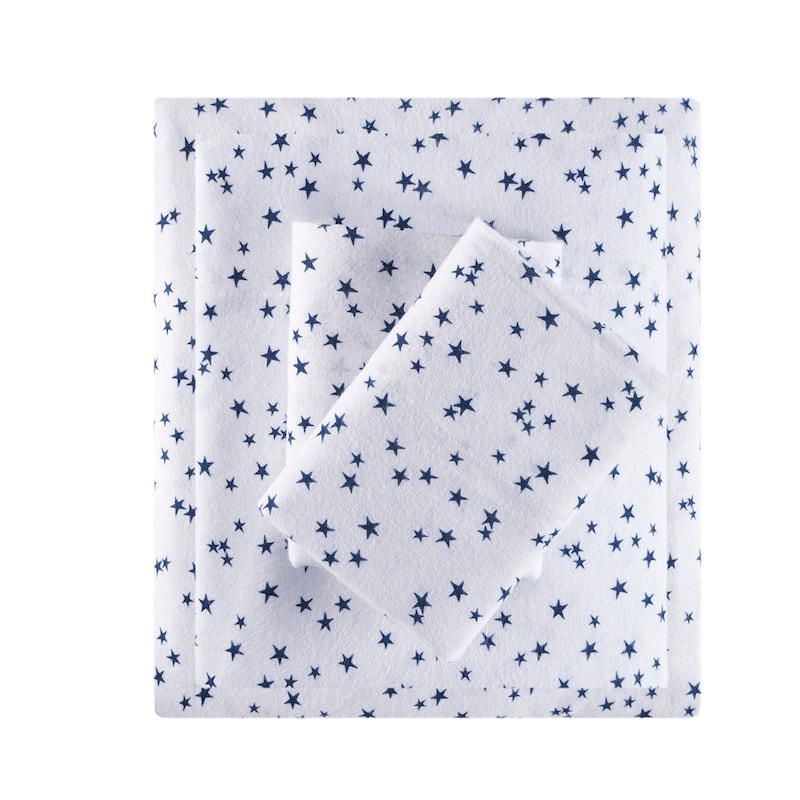Intelligent Design Cozy Soft Cotton Flannel Printed Sheet Set