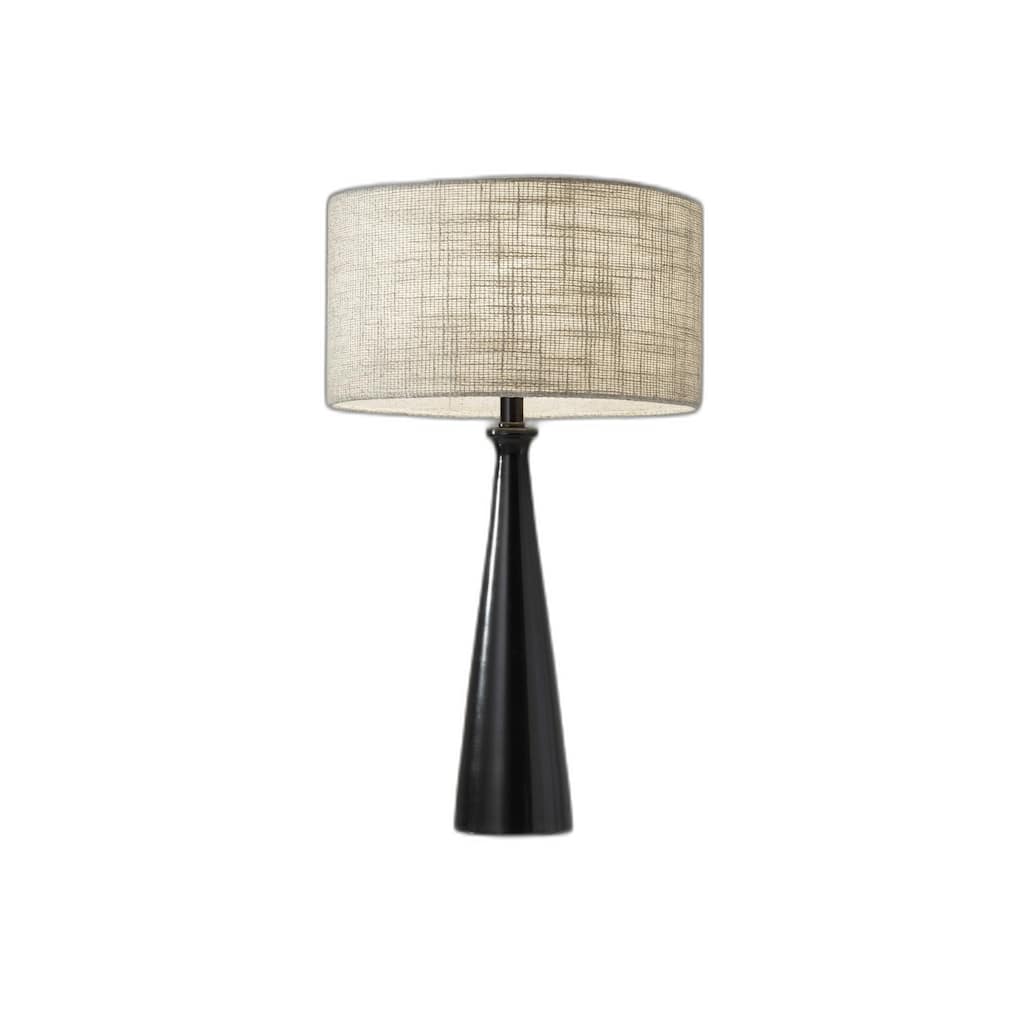 Black Metal Tapered Base Table Lamp - 13 x 13 x 21.5