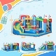 preview thumbnail 5 of 7, Outsunny 6-in-1 Inflatable Water Slide, Kids Water Park Castle Bounce House with Pool, Slide, Trampoline, Climbing throwing Wall