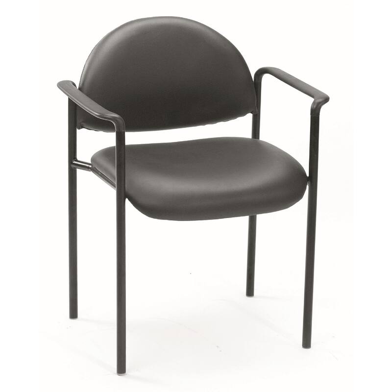 Wade Diamond Stackable Chair, Molded Cap, Waterfall Seat, Black Vinyl