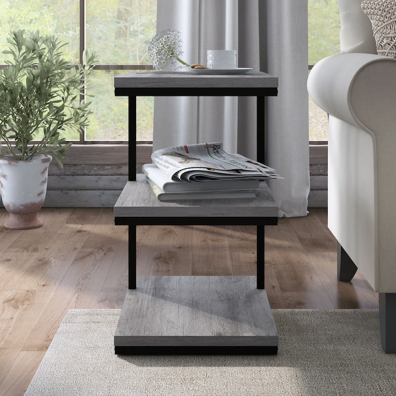 Jolle Contemporary 19-inch Wood 2-Shelf Side Table by Furniture of America