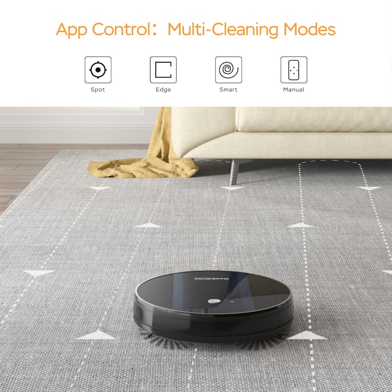 Anmytek Ultra-Thin Smart Robot Vacuum Cleaner 1800Pa Strong Suction Self-Charging Wi-Fi App Control 100min Runtime