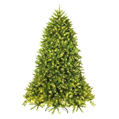 5 Feet Artificial Fir Christmas Tree with LED Lights and 600 Branch Tips