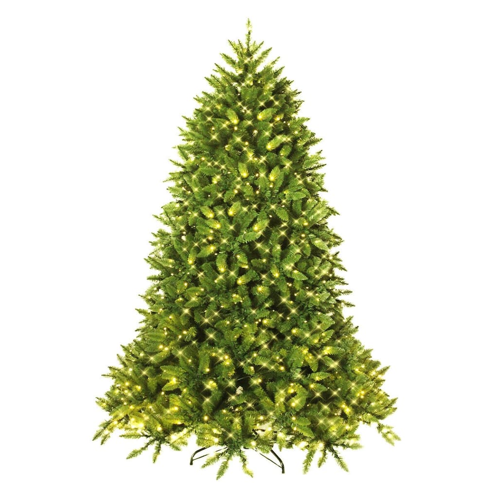 5 Feet Artificial Fir Christmas Tree with LED Lights and 600 Branch Tips