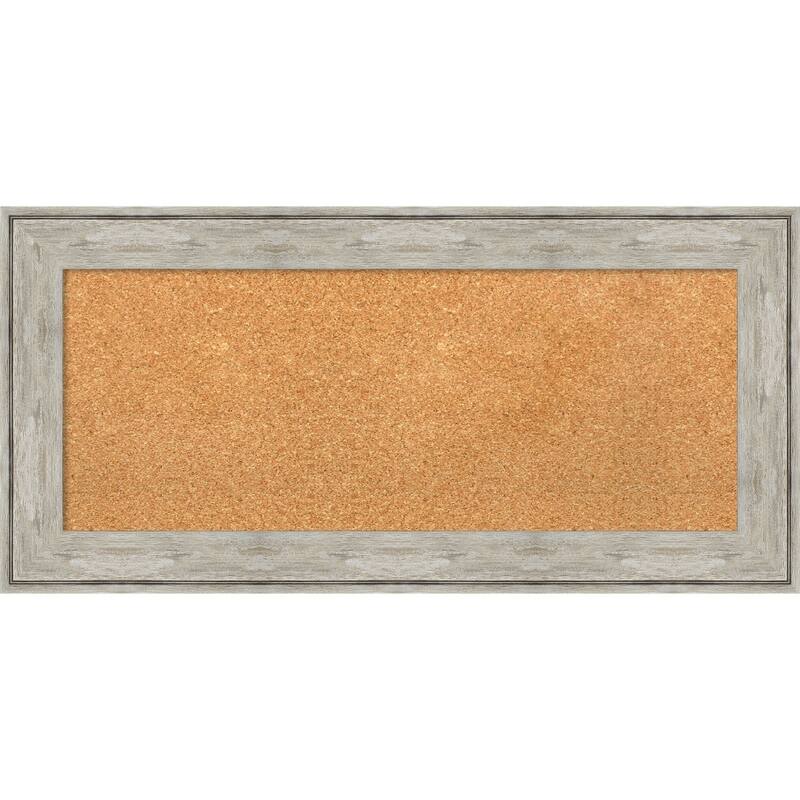 Crackled Metallic Framed Cork Bulletin Memo Board - 35-Inch x 17-Inch