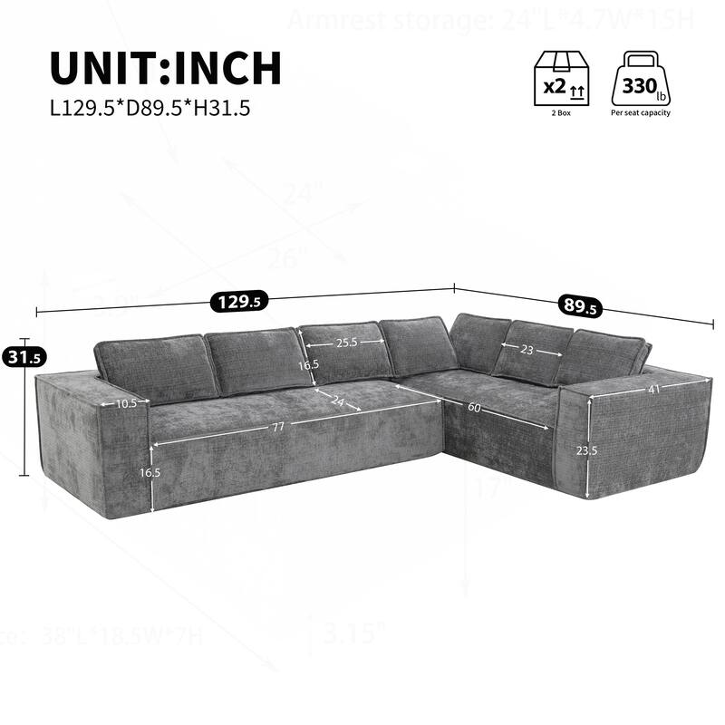 Minimalist Modular Sofa with Advanced Materials for Comfort and Style