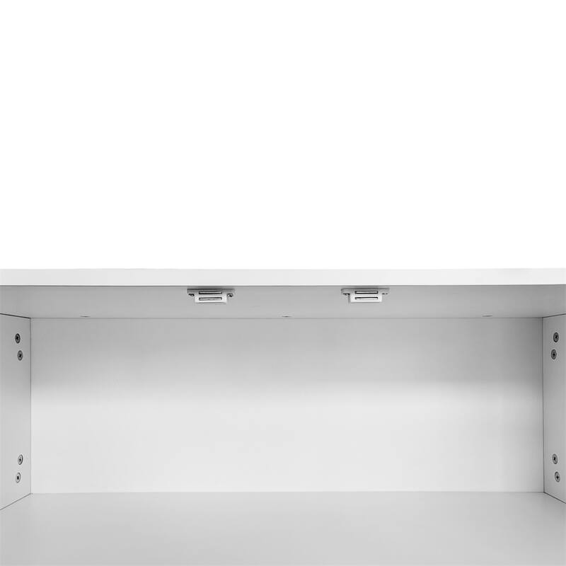 Modern Shoe Storage Bench with Hidden Storage and Upholstered Cushions