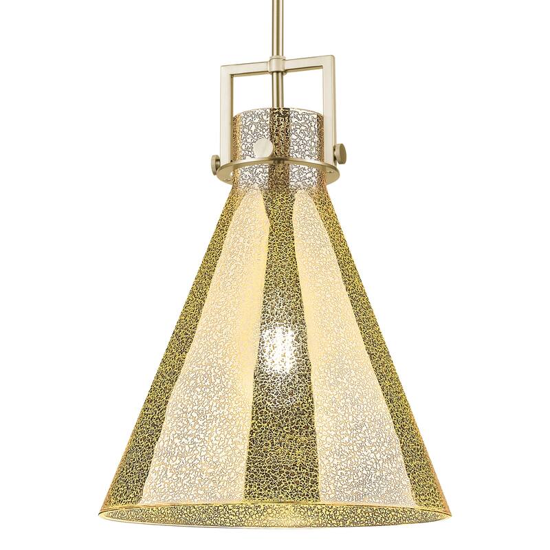 Innovations Lighting 411-1SL-G411-14ME Newton Cone 14" Wide Pendant - Champagne Bronze
