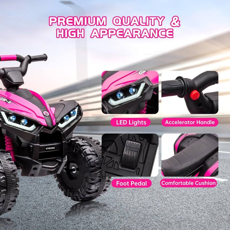 12V Ride on 4-Wheeler ATV Quad Vehicle with Remote Control