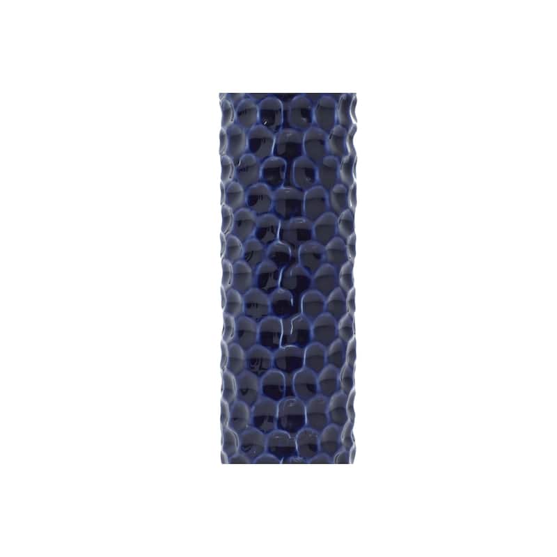 Ceramic Decorative Vase with Varying Patterns - Set of 3 Dark Blue - Roche River Decor
