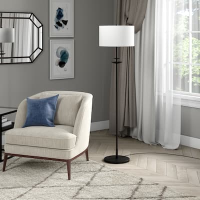 Avery 63" Tall Floor Lamp with Fabric Shade