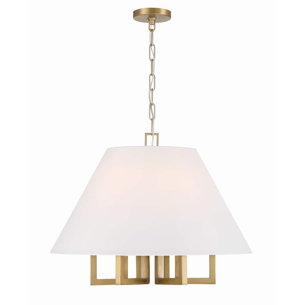 Libby Langdon for Crystorama Westwood 6 Light Vibrant Gold Chandelier - 24"W x 18.5"H