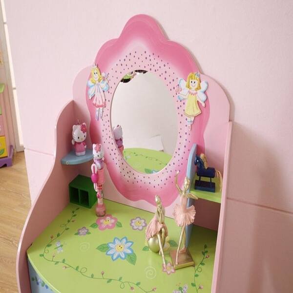 fairy dressing table Fairy Kids Vanity Dressing Makeup Table Set Tool With Mirror & Drawer Girls Gift - 11.8*40.5*23.8 - Bed Bath & Beyond