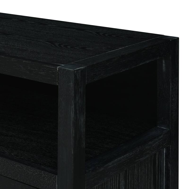Sideboard with open storage and Adjustable Shelves