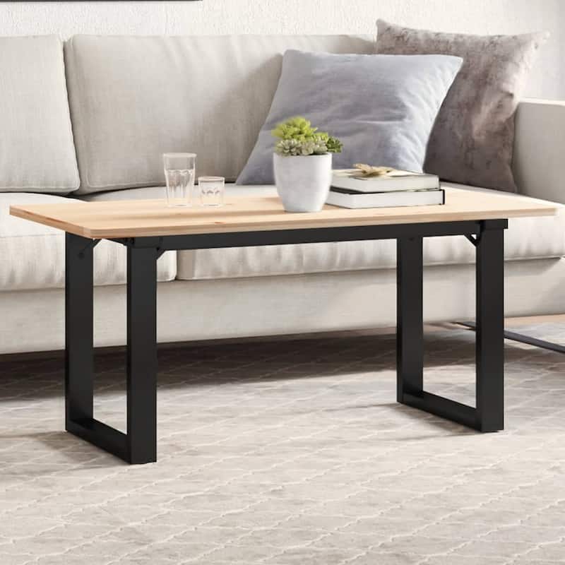vidaXL Coffee Table Legs O-Frame 35.4"x11.8"x16.9" Steel - 35.4" x 11.8" x 16.9"