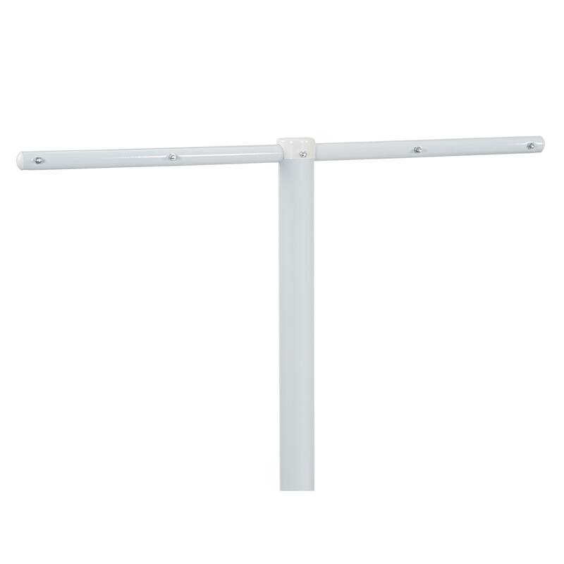 Household Essentials White Mega T-Post Assembly Clothesline Pole